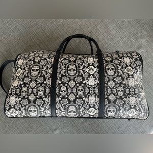 Betsey Johnson Skull & Rose Duffle Bag